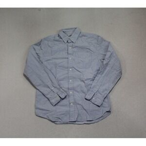 Gap Women Blue Button Down Polka Dot Button Up Top Shirt Long Sleeve Size Small